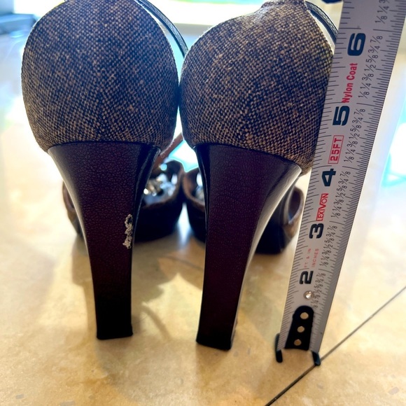 Rene Caovilla-Brown and Tan Heels - Picture 5 of 7